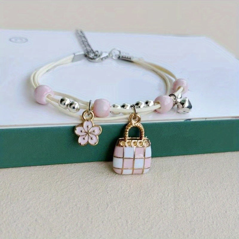 1pc Fashionable Cute Cartoon Bunny Bracelet, For Girls, Easter Gift
