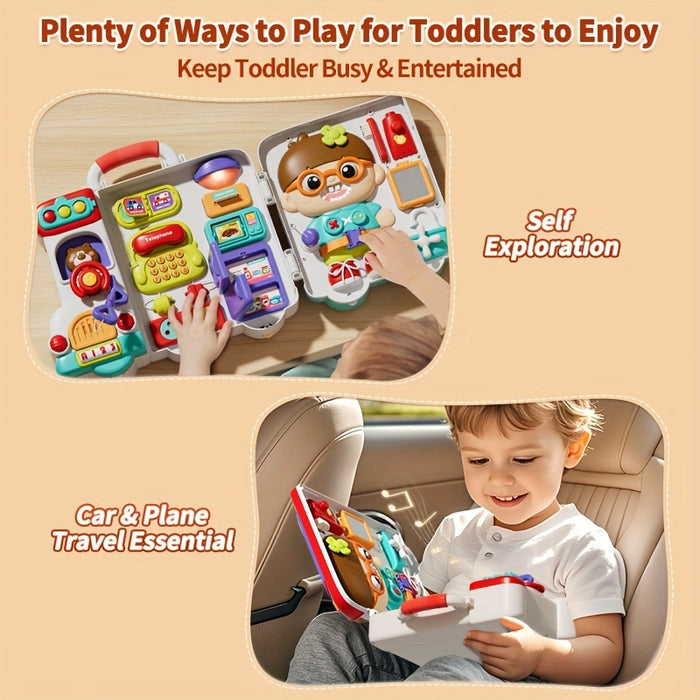 54 In 1 Busy Board Montessori Toys For Toddler 1-3, Learning Toddler Toys For 1+ Year Old, Educational Fine Motor Baby Toys For 12 18 Months, Birthday Gift For 1 2 3 Years Old Boys Girls