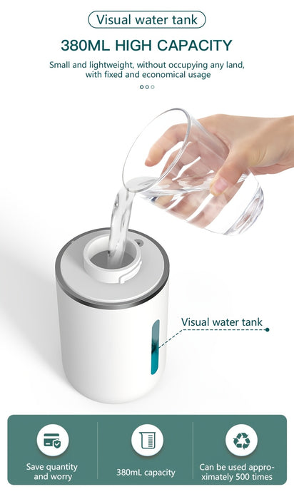 380mL Automatic Soap Dispenser with Touchless Sensor - Wall-Mounted, Rechargeable Lithium Battery, USB Charging, Modern Black Design for Bathroom and Kitchen, Bathroom Soap Dispenser|Modern Soap Dispenser|Touchless Soap Dispe