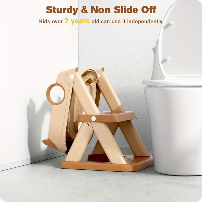 Potty Training Seat, Upgrade Toddler Toilet Seat, 2 In 1 Potty Training Toilet, Splash Guard No-Slip Pad Step Stool