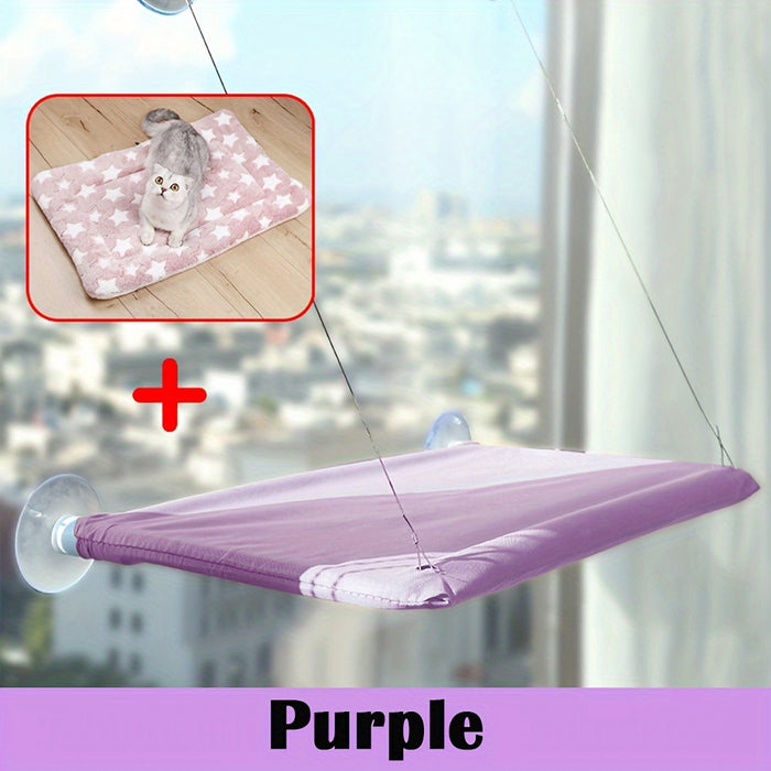 Cozy Window Perch Hammock Bed for Cats: Comfy Cat Bed with Window Mount