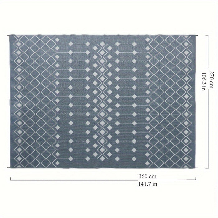 1pc, reversible outdoor Mat, outdoornothing else, stain-resistant and durable, made of polypropylene material, foldable, double-sided design, suitable for RV patio, outdoor camping, backyard and picnic use, lightweight and ea