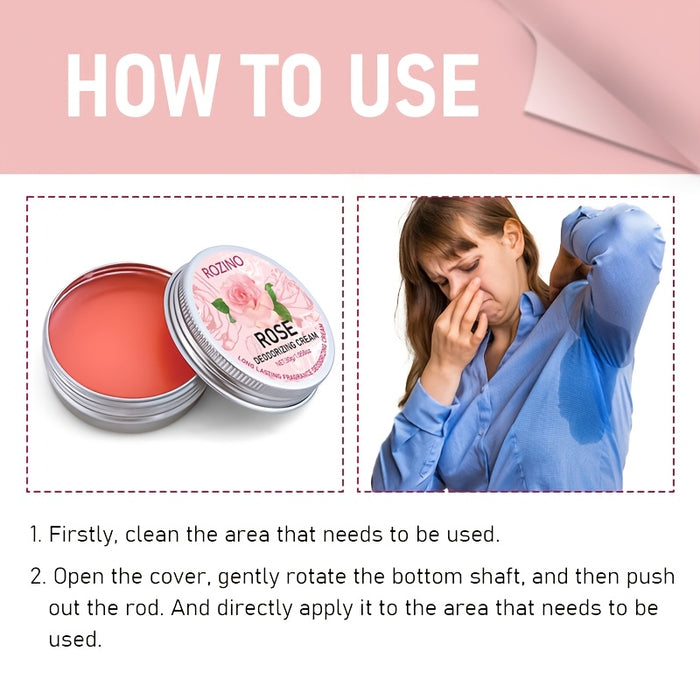 Pink Rose Deodorant Balm, a New Skin Experience, Pleasant Fragrance, Moisturizing Skin, Long-Lasting Fragrance, No Fear of Intimacy And Embarrassment, Suitable for Both Men And Women, Feel Free to Show Your Beauty