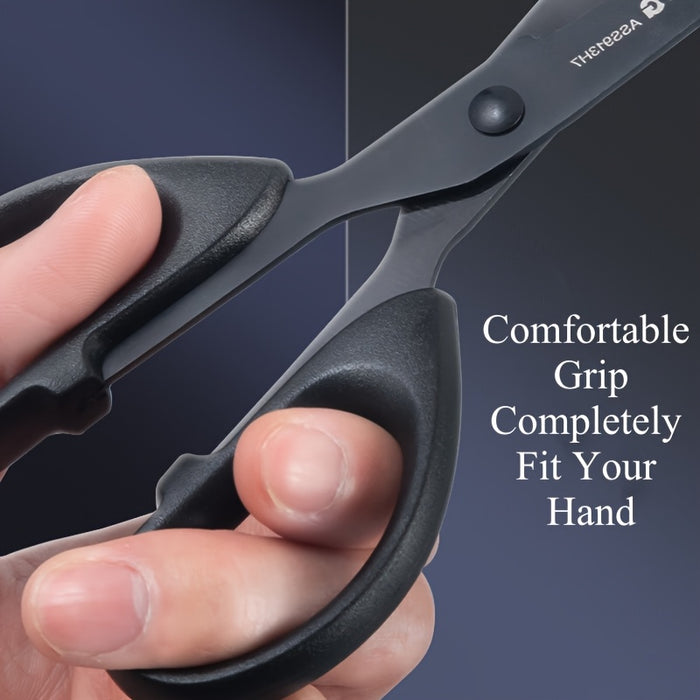1pc M&G Stationery 160mm Wear-resistant Black Edge Scissors, Stainless Steel Knife Blade Not Easy To Stick Glue, Household Handmade Life Durable Scissors, Office Supplies Single Handle Pack