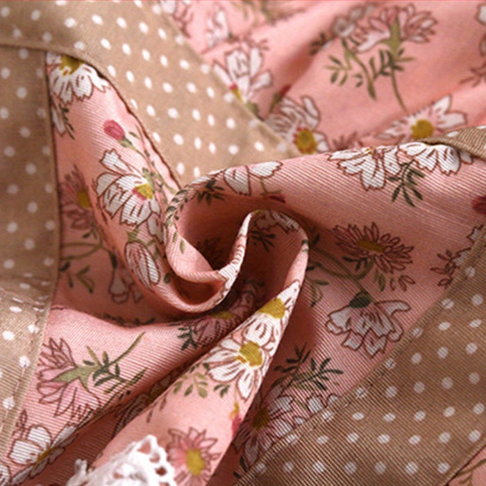 1pc Waterproof & Oil-Resistant Canvas Apron - Floral Design with Adjustable Strap, Breathable Fabric, Ideal for Chefs & Waitstaff