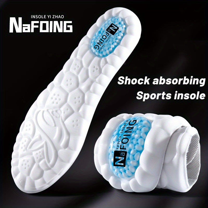 1 Pair TPU Sports Insoles with Explosive Rice Capsules - Shock Absorbing, Breathable, Lightweight Running Inserts for Enhanced Comfort and Support