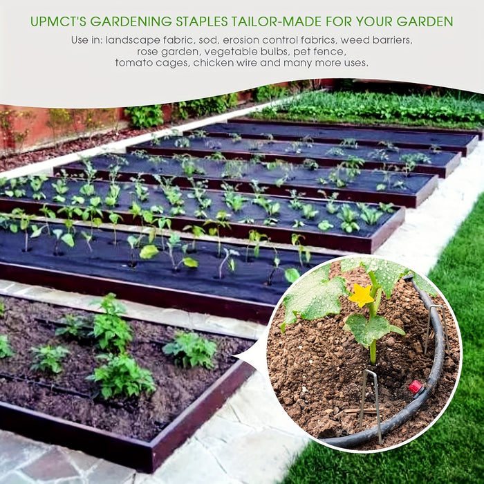 15/25pcs Galvanized Garden Landscape Pin, U-shaped Lawn Fabric Landscape Pin For Safety Garden Flower Plants Supplies, Garden Balcony Planting Supplies, Planters & Container Accessories