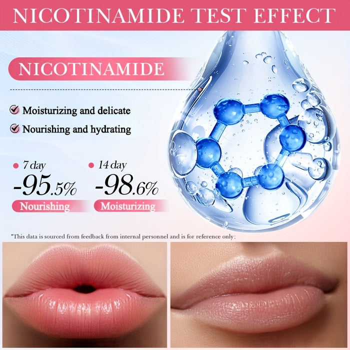 1 tube 5X Niacinamide Pink Tender Lips Lip Mask - Hydrating & Moisturizing Lip Treatment with Plant-Based Squalane, Ultra Smooth & Dry Cracking Lip Care, Beauty Essentials|Soothing Lip Treatment|Niacinamide Benefits