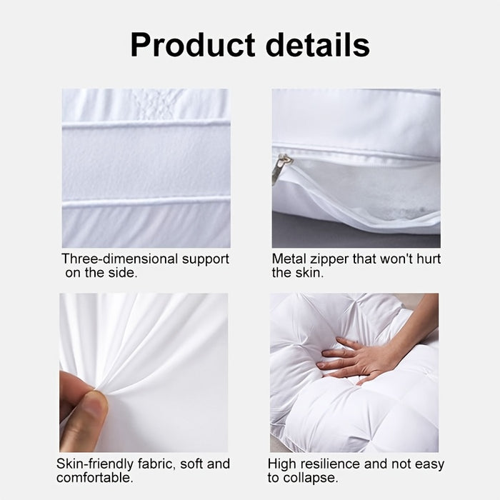 2-Piece Luxury Hotel-Quality Pillows, Deep Sleep Neck Support with Non-Sagging High-Pillow Inserts for All Seasons | Hypoallergenic Polyester Covers & Modern Design – Soft Texture Finish, Cooling and Cervical Spine Comfort