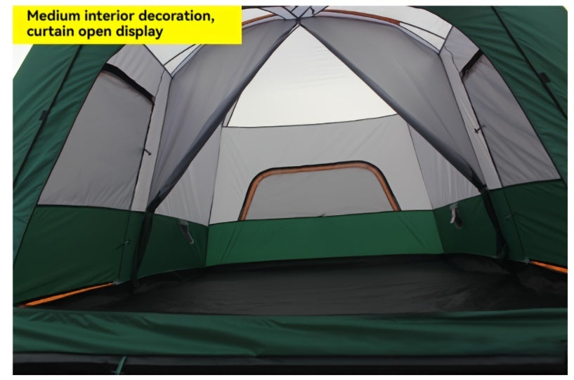 Versatile Large Outdoor Tent with Canopy & Mosquito Net - Waterproof, Fits 8-12 People, Perfect for Camping, Beach Trips & Gatherings - For Families & Groups - Ideal for Outdoor Adventures & Events - Great Gift for Camping En