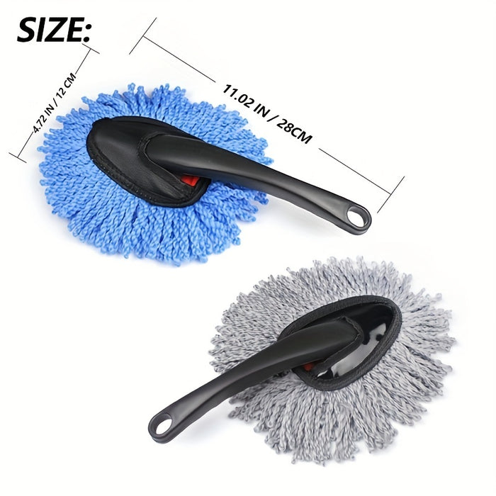 Car Dust Removal Small Duster Wipe Car Soft Brush Cleaning Brush Mini Bristle Brush Dust Removal Brush Nanofiber Car Interior