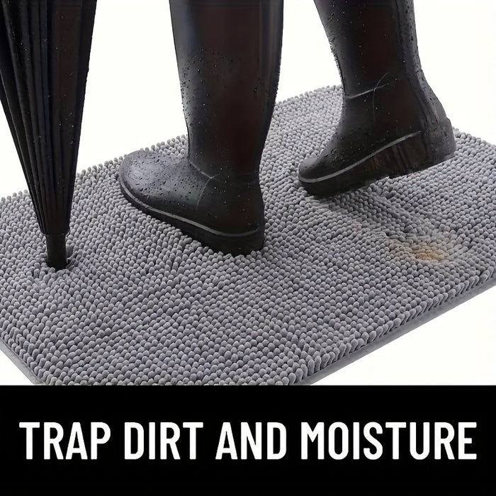 Keep Muddy Paws Out: Absorbent Microfiber Dog Doormat for Indoor Entryway