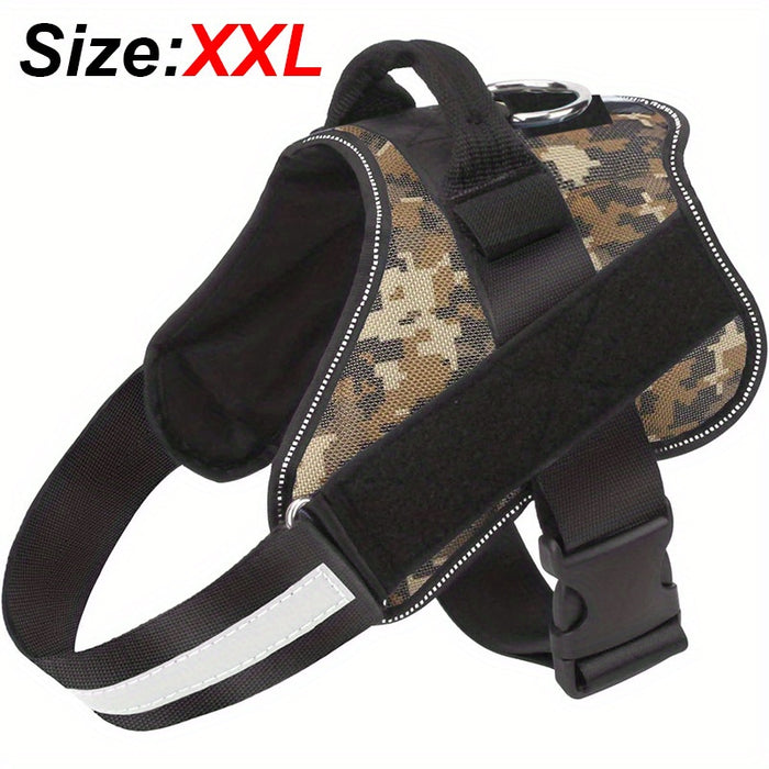 Reflective No-Pull Dog Harness with Breathable Design and Handle for Control and Comfort