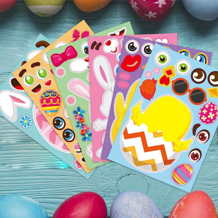 Easter Stickers, Easter Basket Stuffers Easter Egg Decorating Bunny Stickers, Easter Activities Party Favors Games Easter Crafts Gifts Bags