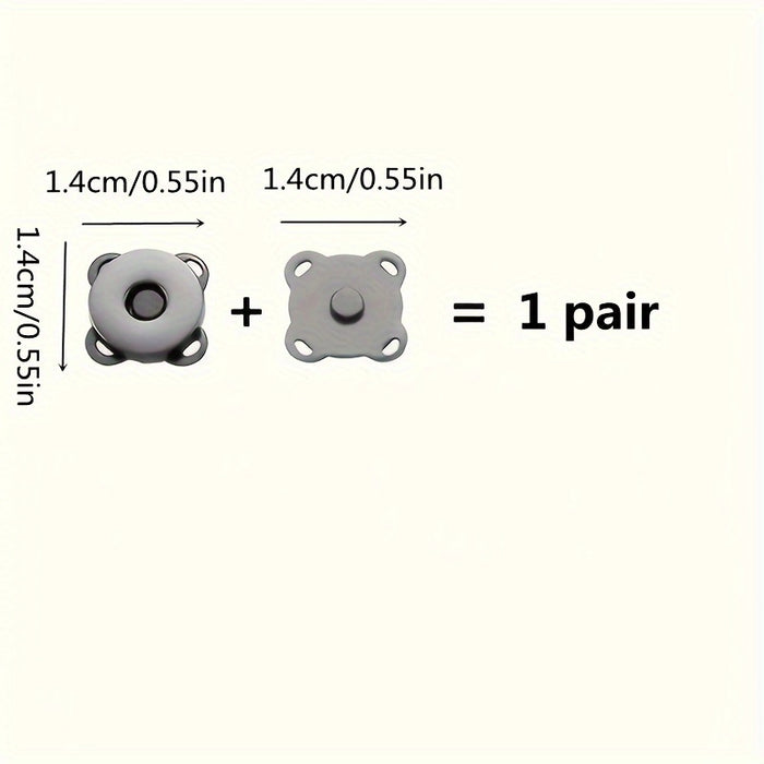 5/8 Pairs Hand-sewn Magnetic Invisible Snap Buttons DIY Plum Blossom Buckles Strong Magnetic Buttons, Clothing Bag Accessories