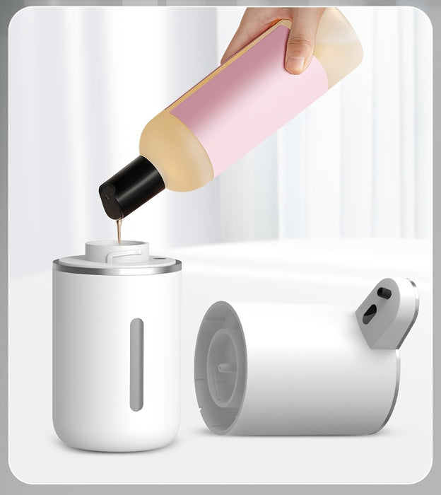 380mL Automatic Soap Dispenser with Touchless Sensor - Wall-Mounted, Rechargeable Lithium Battery, USB Charging, Modern Black Design for Bathroom and Kitchen, Bathroom Soap Dispenser|Modern Soap Dispenser|Touchless Soap Dispe