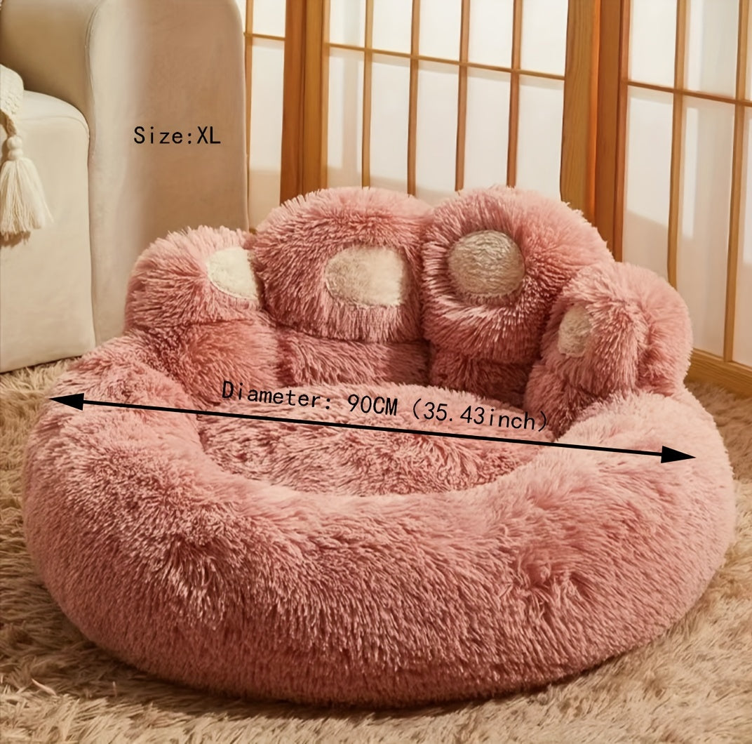 Soft Long Plush Cat kennel dog kennel winter warm pet bed Cat Bed Cat Mat Animals Sleeping Sofa Christmas Gift