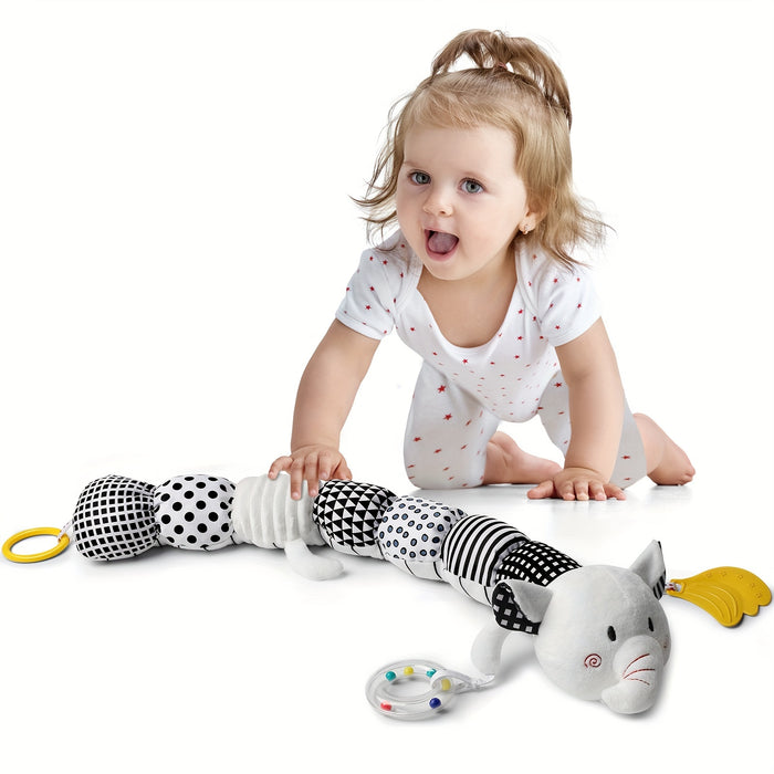 Nfant Youngsters Musical Stuffed Animal Toys for 0-3-6-12 Months, with Multi-Sensory Crinkle, Rattle And Textures, Youngsters Tummy Time Toys for Youngsters, Youngsters Boy Girl Gifts, Purple for CATERPILLAR