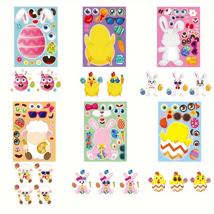 Easter Stickers, Easter Basket Stuffers Easter Egg Decorating Bunny Stickers, Easter Activities Party Favors Games Easter Crafts Gifts Bags