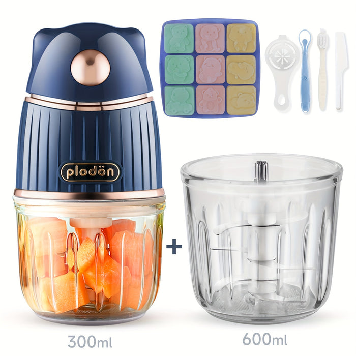 Baby Food Maker Baby Food Processor Set With 2 Glass Bowls (600ml+300ml) Baby Food Blender For Baby Puree