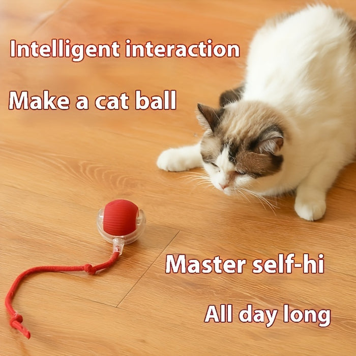 Interactive Electric Cat Toy with Sound - USB Rechargeable, Durable Chew-Resistant Ball for All Breeds, Interactive Cat Toy, Smart, Relieve Boredom