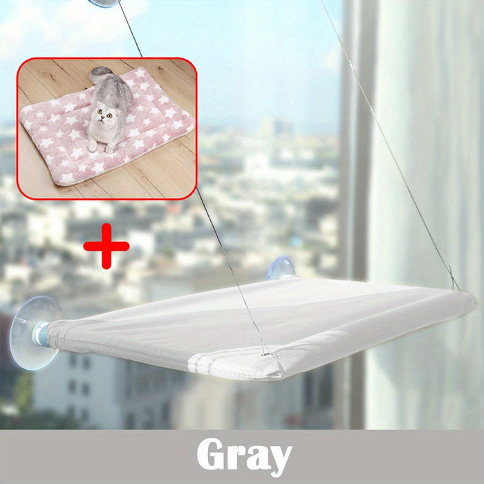 Cozy Window Perch Hammock Bed for Cats: Comfy Cat Bed with Window Mount