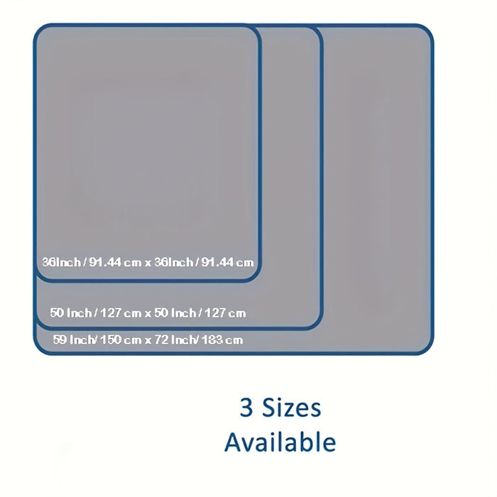 50" x 50" Portable Play Mat - Soft Turquoise Plush Padding, Durable Polyester for Safe Floor Protection, Foldable Geometric Pattern Activity Mat for Youngsters