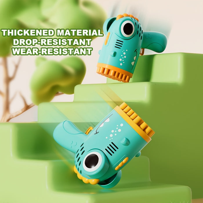 40 Holes Dinosaur Bubble Gun, Outdoor Bubble Machine Toys, Handheld Outdoor Bubble Gun Toys Seaside And Beach Accessories, Can Be Used As An Easter Gift with 10pcs Of Bubble Liquid, Best for Christmas