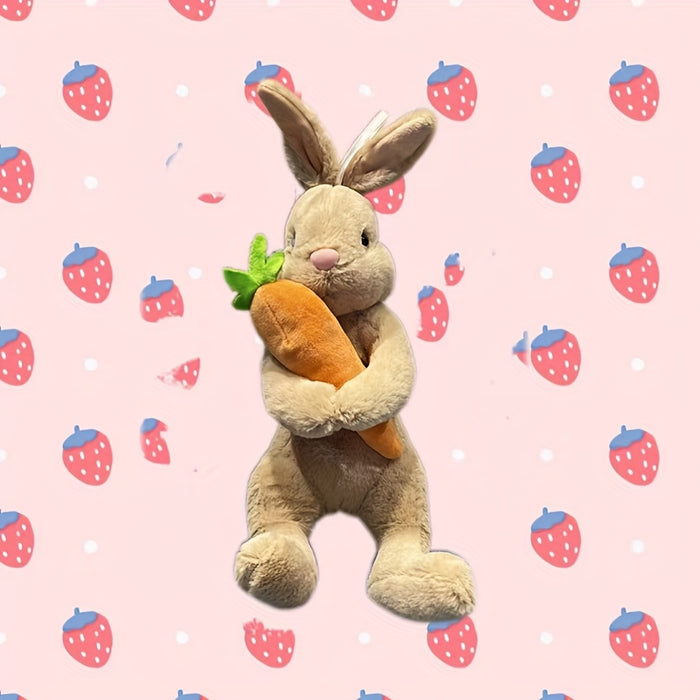 1pc/2pcs Easter Dog Toy Cute Cartoon Hug Carrot Rabbit Dog Plush Toy - Pattern: Cartoon; Breed Recommendation: All Breed Sizes; Material: Fabric