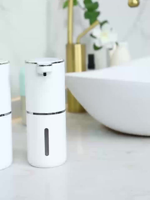 380mL Automatic Soap Dispenser with Touchless Sensor - Wall-Mounted, Rechargeable Lithium Battery, USB Charging, Modern Black Design for Bathroom and Kitchen, Bathroom Soap Dispenser|Modern Soap Dispenser|Touchless Soap Dispe