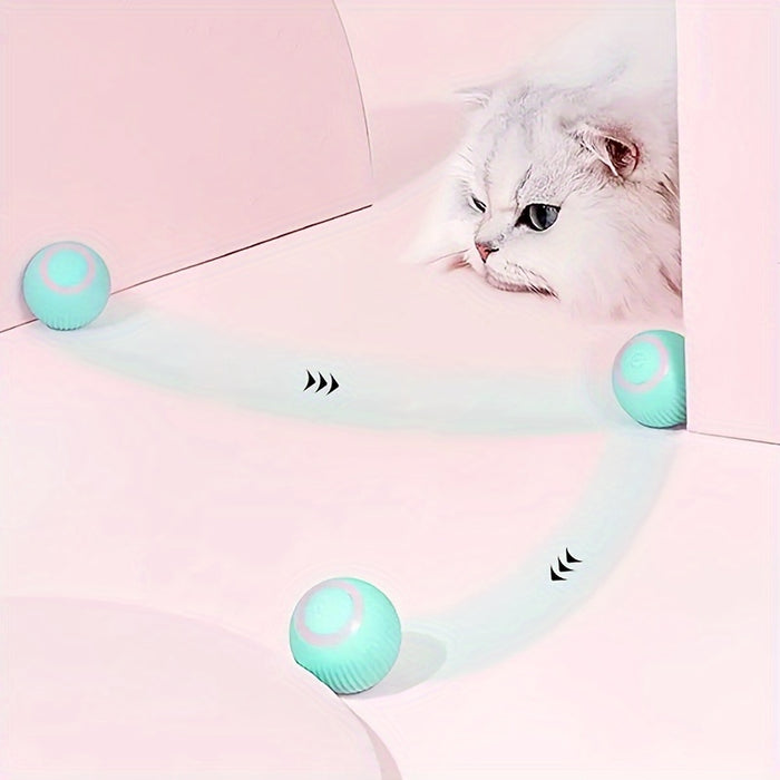 Interactive Electric Rolling Ball Cat Toy: Self-Moving & Smart Play for Kittens & Cats