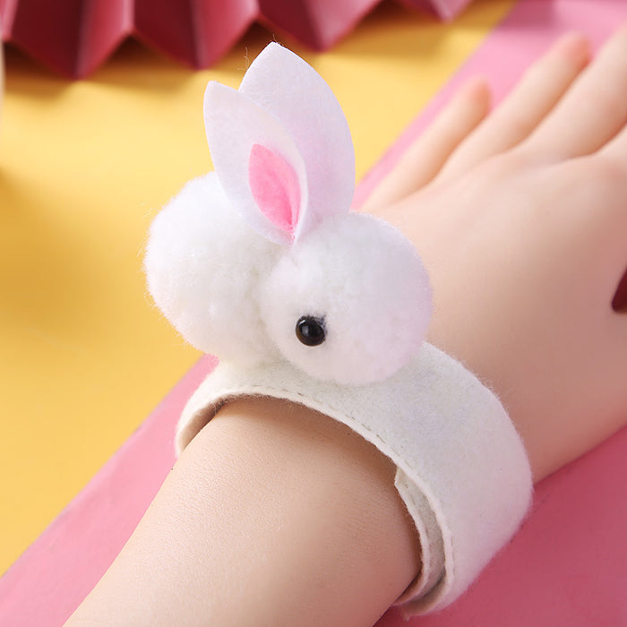 HIMOP Easter Bunny Pp Circle Small Gift Rabbit Ear Pp Circle, Cute White Polyester Non-woven Fabric, for Teen, Easter Holiday