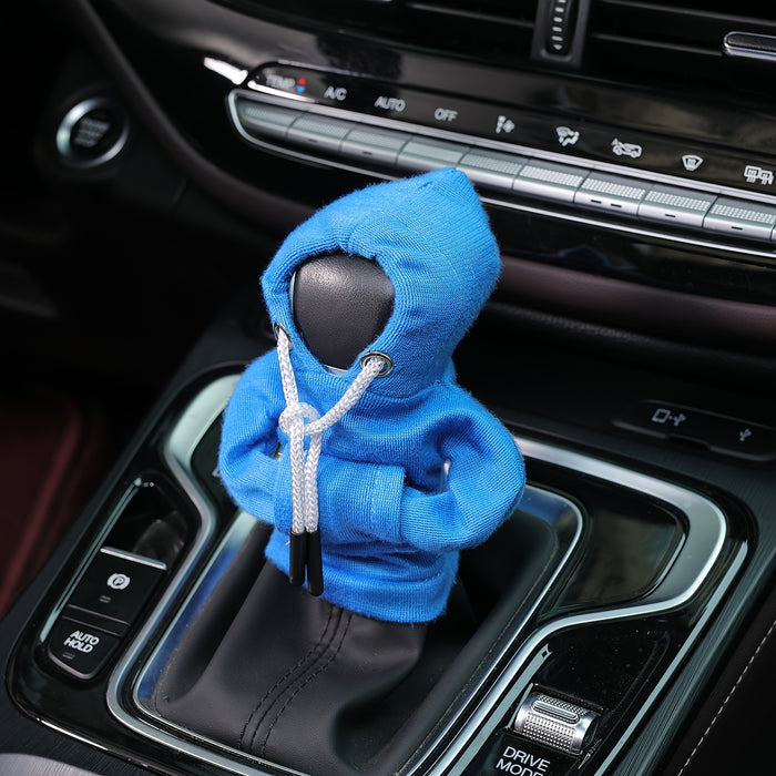 Large Universal Car Gear Shift Cover Hoodie, Fashionable Mini Hooded Sweatshirt for Auto Gear Stick Shifter Knob, Interior Accessories Decor
