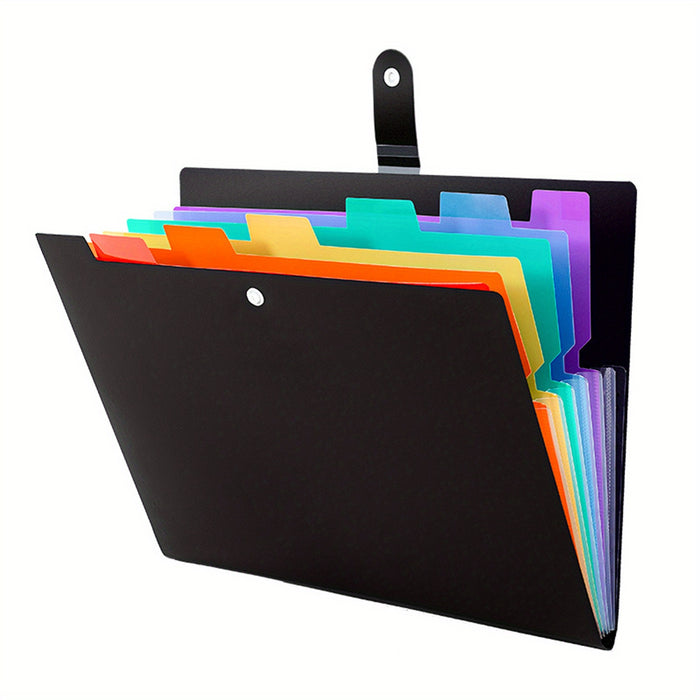 1pc 7-Pocket A4 Expanding File Folder with Labels, Multifunctional Storage Organizer for School, Office, Home