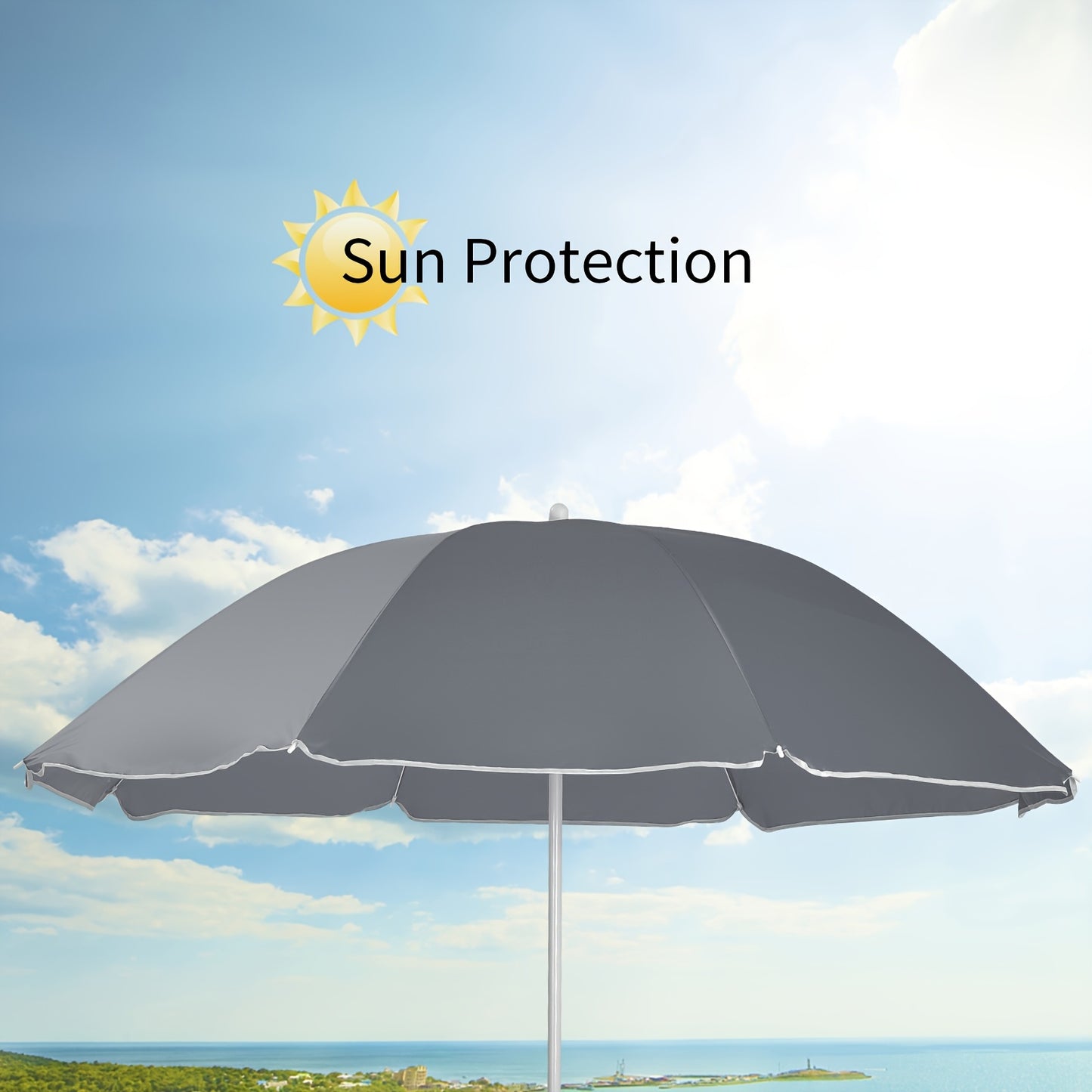 Portable Folding Picnic Double Chair W/Umbrella Table Cooler Beach Camping