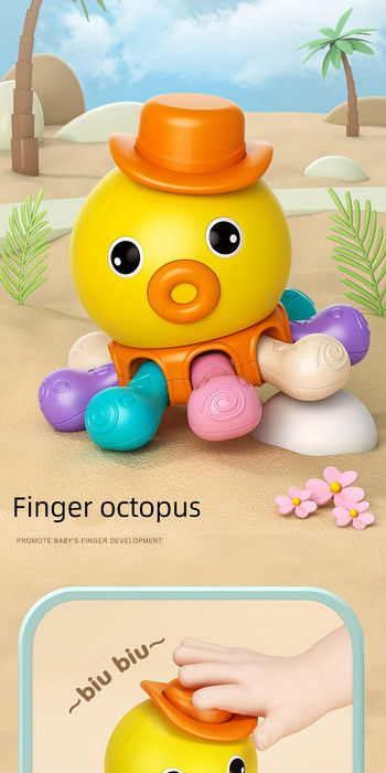 Baby Finger Octopus Early Education Toy, Rotate And Press To Exercise Baby'S Arm Movements, Grasp Training Skills, Sensory Puzzle Toy, Suitable For Christmas, Easter, Valentine'S Day Gifts