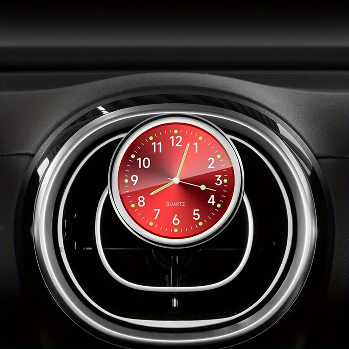 1pc Glow Decorative Clock Car Clock Mini Quartz Analog Car Dashboard Time Stick-On Clock Watch for Car Decoration Exclusive for high-end cars