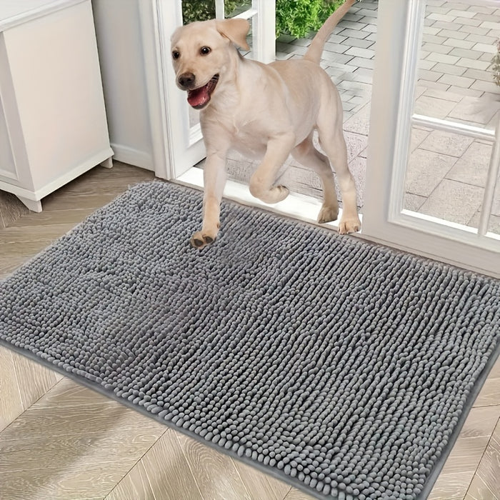 Keep Muddy Paws Out: Absorbent Microfiber Dog Doormat for Indoor Entryway