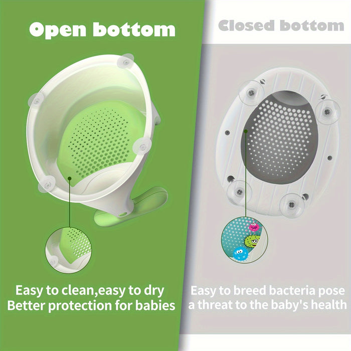 Baby Bath Seat-Cute Whale Shape Baby Bathtub Seat For 6 Months & Up, Infant Bath Seat For Babies Sitting Up Bathing In Tub, Safety Infants Toddler Bath Seat With 4 Secure Suction Cups