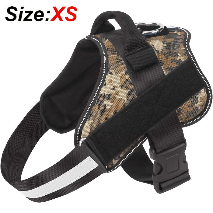 Reflective No-Pull Dog Harness with Breathable Design and Handle for Control and Comfort