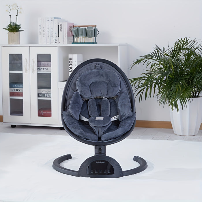 Infant Swing with Music Speaker with 3 Seat Positions, 5 Point Harness Belt, 5 Speeds And Remote Control - Portable Baby Swing for Indoor And Outdoor