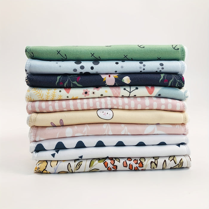 Cincobebé 5-pack Of Super Soft Burp Cloths For Newborns - Absorbent And Breathable With Cute Cartoon Unisex Design