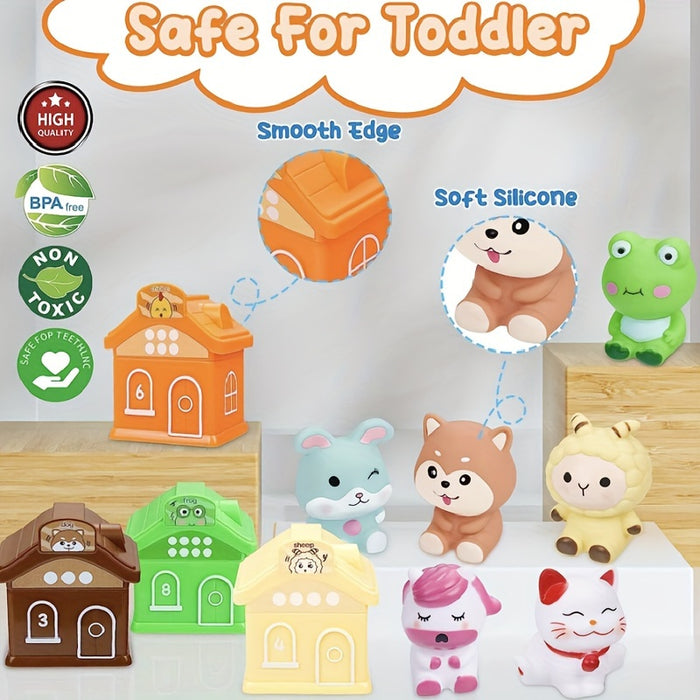 Toys for Kids Ages 1-3 Years Old - 20-Piece Farm Finger Puppets Set, Barn Counting & Matching Sorting Fine Motor Skills Educational Toys, Christmas and Birthday Gift