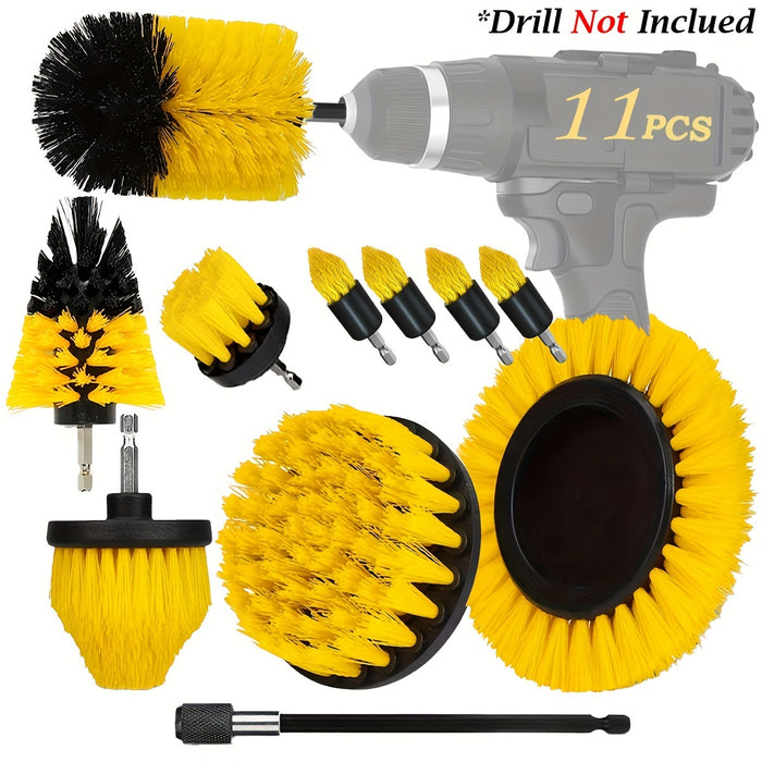 3/7/11/20/21/31pcs Drill Brush Attachment Set, Power Scrubber Wash Cleaning Brushes Tool Kit, All Purpose Drill Brush with Extension for Grout Floor, Tub Shower Tile, Bathroom, Kitchen Surface And Car