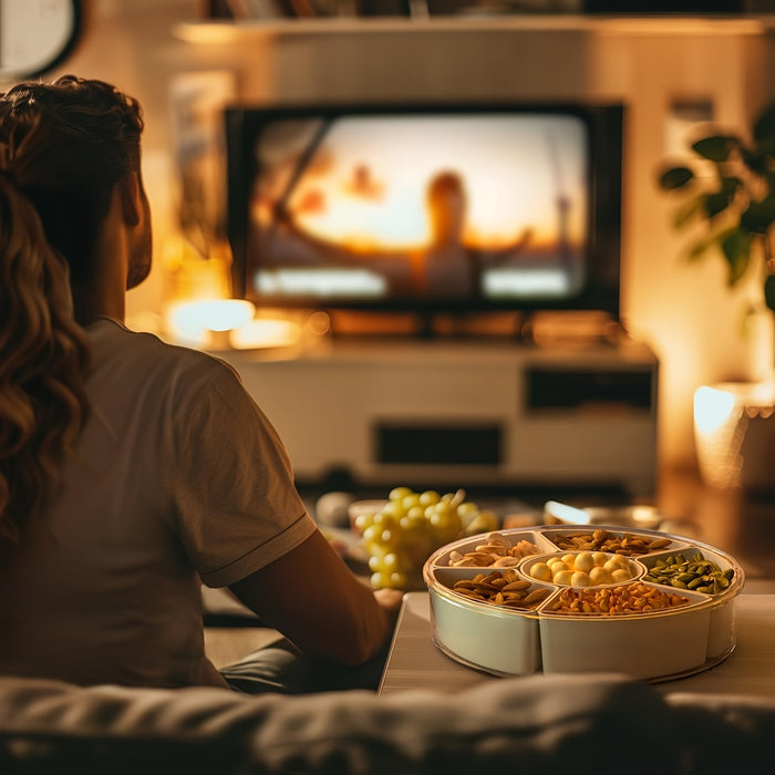 Multi-functional Tray With Lid Rotatable, Can Be Used To Store Fruits, Nuts, Snacks, To Meet Most Of The Needs Of Life Storage, Easy To Clean, Convenient To Carry, Is A Good Choice For Home, Kitchen, Outdoor