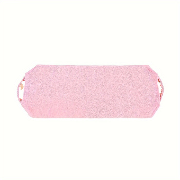 Fragrance-Free, Long-Handled Exfoliating Back Scrubber Towel - Strong Grip for Deep Clean & Dead Skin Removal - Bath Accessory