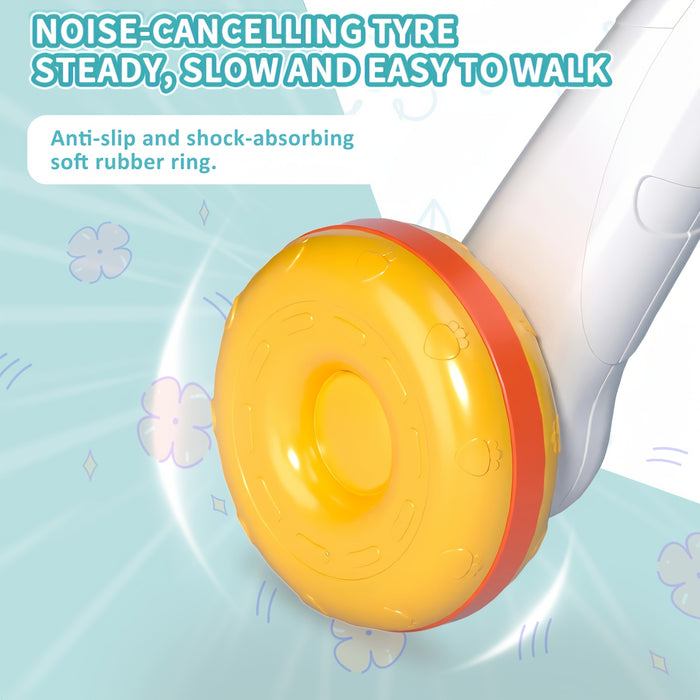 Interactive Youngsters Walker Car for Boys & Girls, 6-12 Months - Durable ABS Material, Parking Brake, Music & Educational Toys, Pink/Blue, 45cm x 32cm x 40cm