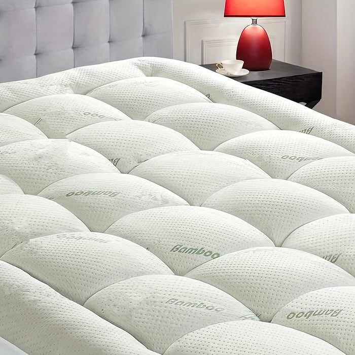 Cooling Mattress Topper, Breathable Extra Thick Mattress Protector with 8-21" Deep Pocket, Comfort Support Back Mattress Pad Cover
