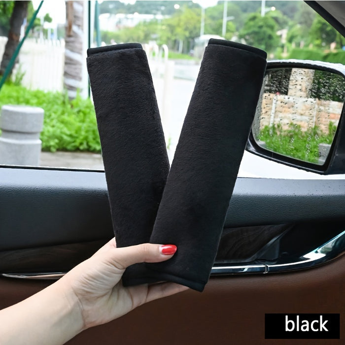 2pcs/set 2-Piece Car Seat Belt Covers, Soft Shoulder Pads for Adults & Teenagers, Comfortable Car Seat Belt Cushions for Cars, Trucks