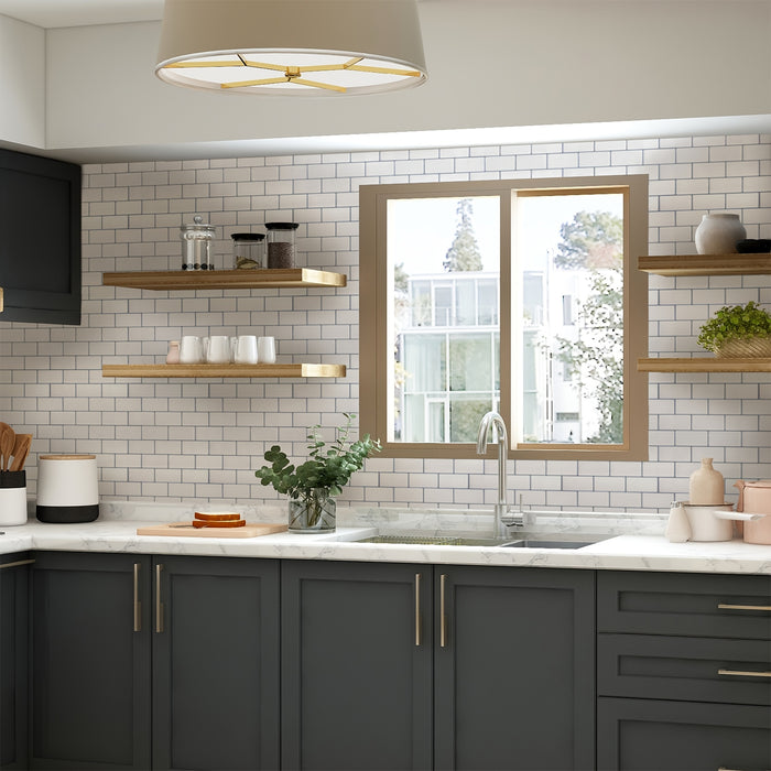 10-sheet Backsplash Tile For Kitchen Peel And Stick, Stick On Subway Tiles For Kitchem, Bathroom Back Splashes, 12"x12"